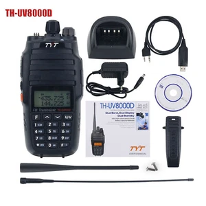TYT TH-UV8000D 10W V/UHF Walkie Talkie Dual Band Radio FM Transceiver+ USB Cable - Picture 1 of 11