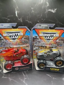 Monster Jam 1:64 LOT OF 2 See Thru Crew BAKUGAN DRAGONOID MAX D GHOST NEW RED - Picture 1 of 4