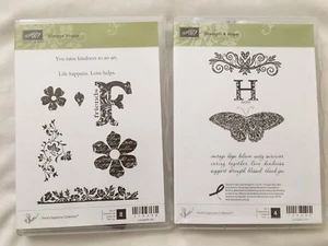 STAMPIN UP VINTAGE VOGUE AND STÄRKE & HOFFNUNG STEMPELSETS FREUNDE, BRUSTKREBS - Bild 1 von 3