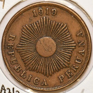 Peru 1919 2 Centavos 297686 combine shipping - Picture 1 of 2
