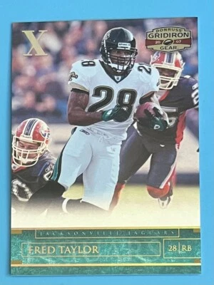2007 Donruss Gridiron Gear #84 Fred Taylor Gold Holofoil X's /100 Jaguars - Image 1 of 2