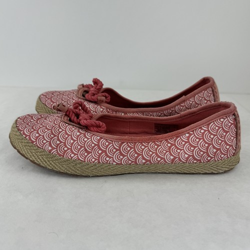 Scarpe ballerine UGG donna corallo ronna capesante espadrillas slip on piatte taglia 7 5