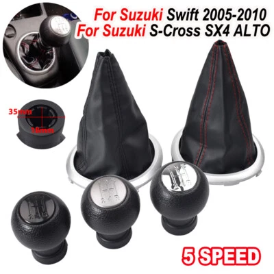 MT For Suzuki S-Cross ALTO SX4 Swift Gear Shift Knob Lever Shifter Boot — 第 1/4 张图片