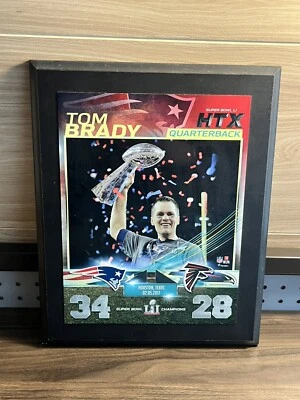 Placa Auténtica Campeón del Super Bowl LI Fanáticos Tom Brady Patriots de Nueva Inglaterra Foto 1 de 4