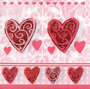 4 Servietten Napkins Motivservietten Serviettentechnik Liebe Herz Herzen (1112) - Bild 1 von 2