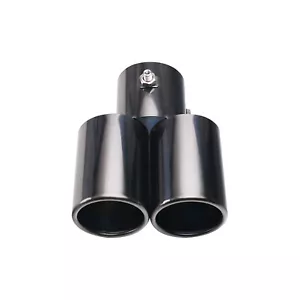 2.5'' ID 2.5'' OD Universal Doble Punta de Extremo de Escape Laminada Recta Inoxidable Nuevo - Imagen 1 de 5