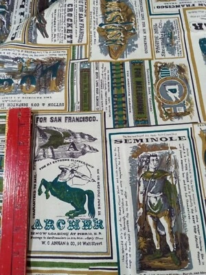 Regulated Cotton "Packet Ships" Fabric 1 3/8 Yards X 36" Unwashed - Image 1 of 3