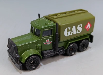 Matchbox MB5 Peterbilt Tanker Truck in Military Green with GAS VNM-M - Image 1 of 4