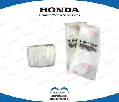 JUEGO DE TUERCAS BUDGE EMBLEMA BLANCO DELANTERO HONDA NSX NA1 NA2 ACURA GENUINO OEM Foto 1 de 2