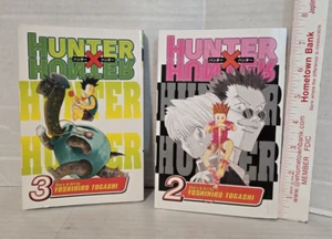 Hunter X Hunter Manga Lot of 2 - Vol. 2-3 Yoshiro Togashi Shonen Jump FREE SHIP - Picture 1 of 4