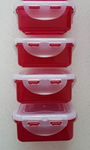 4 Lock Lock SET Dosen kleine Frischhaltedose Farbe BEERE 180 ml - Bild 1 von 4