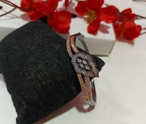 Indian CZ Bridal Bracelet Open-able Antique Plated Party Wear Designer Jewellery - Picture 1 of 4