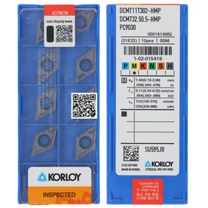 HERRAMIENTA CNC KORLOY 10 piezas DCMT11T302-HMP PC9030 DCMT32505 insertos de carburo originales - Imagen 1 de 1