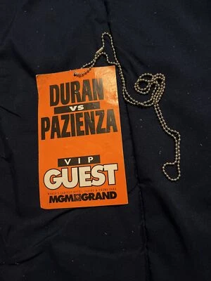 Pase de identificación de invitado VIP de boxeo original 1990 Duran Vs Pazienza MGM Grand Foto 1 de 3