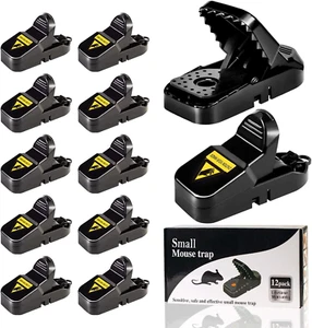 Mouse Traps 12-Pack - Reusable Small Mice Traps for Indoor and Outdoor Use - Picture 1 of 12