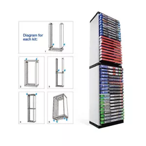 12/36 Game CD Discs Storage Rack Double Layer For PS4/PS5/ONE/Nintendo Switch - Picture 1 of 8