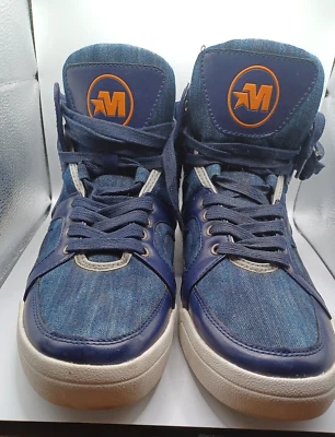 Tenis de moda con cordones altos de mezclilla Rex de Mecca para hombre TALLA 10 Foto 1 de 4