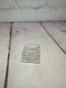 Vintage Vetro Quadrato Salina Cantina Aperta Plaid Sale Vetro Pressato *Chips* - Foto 1 di 8