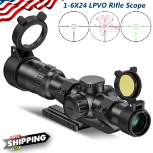 1-6X24 LPVO Rifle Scope Dual Illuminated R16 MOA Reticle Hunting Optics Gunscope - Picture 1 of 12