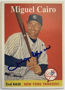 Miguel Cairo New York Yankees Autographed 2007 Topps Heritage Card #101 COA - Picture 1 of 2