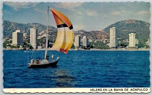 Postcard Mexico Sailboat in the Bay of Acapulco 1978 - Picture 1 of 2
