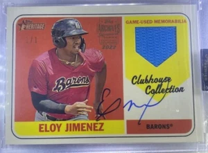 2018 Topps Eloy Jimenez Auto Relic 1/1!! Archivio Firma Serie Ccr-ej - Foto 1 di 6