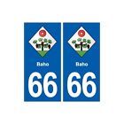 66 Baho Blason Autocollant Plaque Stickers Ville Arrondis