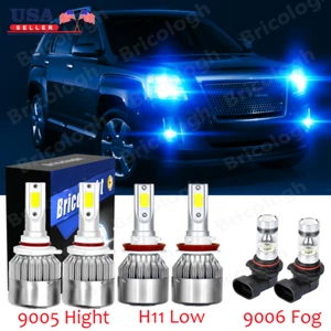 For GMC Terrain 2010-2015 - 6X Front LED Headlight Hi/Lo + Fog Light Bulbs 8000K - Picture 1 of 12