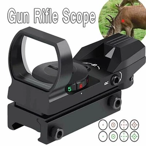Tactical Holographic Reflex Red Green Dot Sight 4 Reticle - 11mm Dovetail Mount - Picture 1 of 11