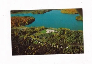 Vintage LAGO SARANAC, N. Y. CARTOLINA OSPEDALE GENERALE VISTA LAGO COLBY E ADIRONDACK - Foto 1 di 2