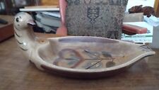 Cleminson DISTLEFINK Bird Vintage California Pottery Large 12 inch Serving Dish