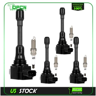 4x Ignition Coil & Iridium Spark Plug Kit For 2013-2018 Nissan For Sentra 1.8L - Image 1 of 4