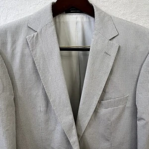Hugo Boss Mens Sport Coat 42L Pasolini US Cotton Linen Blazer Jacket Summer - Picture 1 of 12