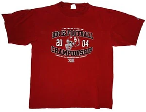 Champion NCAA Oklahoma Sooners 2004 Big 12 Championship Red Shirt; Size L - Picture 1 of 7