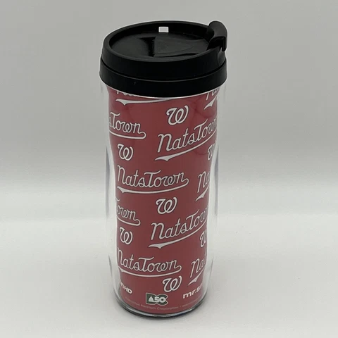 NEW Washington Nationals Travel Tumbler Hot Cold 7" Coffee Mug MASN DC 50 Cover