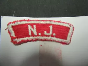 Nueva Jersey N.J. Tira Estatal Roja y Blanca Usada c6 - Imagen 1 de 1