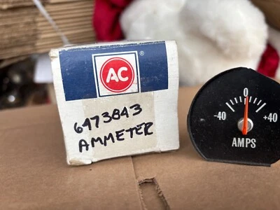 Chevrolet 6473843 1970 71 72 Chevelle SS El Camino Amperímetro Voltímetro Calibre Blanco Foto 1 de 4