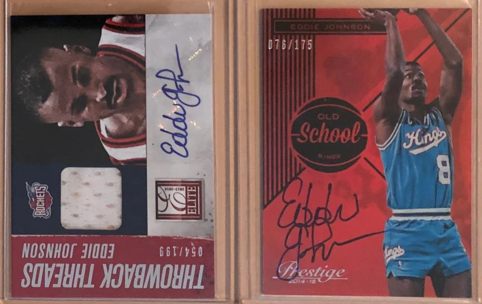 (2) Лот товаров с автографом Эдди Джонсона нитки для футболок ретро /199 и старая школа /175! - Изображение 1 из 1