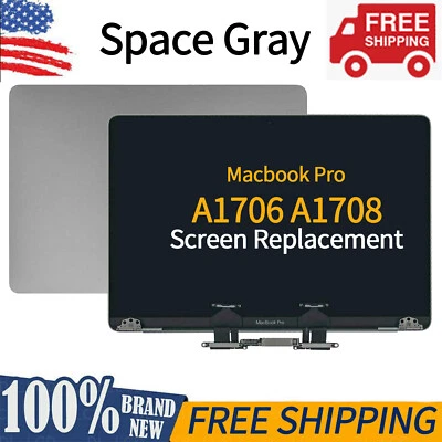 NEW for 13" MacBook Pro A1706 A1708 2016 2017 LCD Screen Assembly (Space Gray) - Image 1 of 4