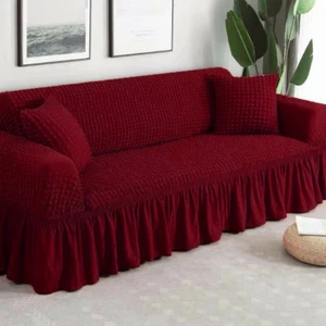 4 Seat 3D Bubble Lattice High Stretch Sofa Cover Lounge Protector Couch Cover - Picture 1 of 8
