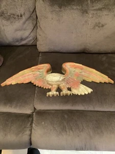 Rare Vintage Burwood 24" Eagle Wall Deco Gold 2 Tone 3D Collectible Item USA - Picture 1 of 17