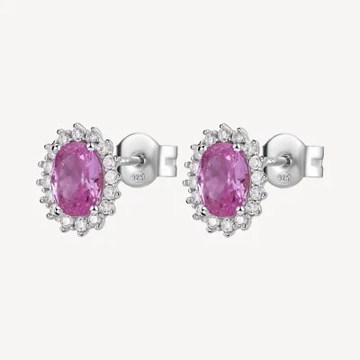 BROSWAY FANCY ORECCHINI CON ZIRCONI IN ARGENTO 925 FVP14 VIBRANT PINK - Immagine 1 di 4
