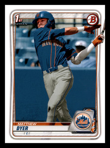 2020 1st Bowman Draft Matthew Dyer  New York Mets #BD-92 Centered Mint