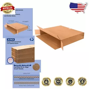 Eco-Friendly Mirror Box Set: 10 Heavy-Duty Cardboard Boxes for Safe Transport - Picture 1 of 10