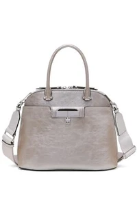 Calvin Klein Becky Dome Organizational Satchel Dove/Pewter One Size - Picture 1 of 1