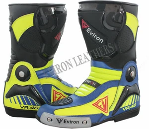 VR Motorcycle Motorbike Leather Boots Racing Waterproof shoes - Picture 1 of 2