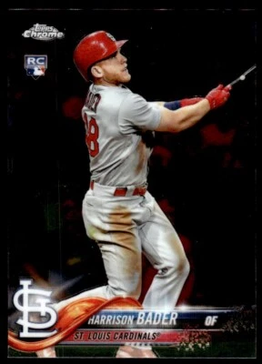 2017 Topps Chrome Harrison Bader Rookie Memphis Redbirds #157 R11 - Image 1 of 2