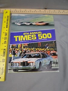 Vintage 1977 4th Annual Times 500 Souvenir Program Ontario Motor Speedway - Bild 1 von 3