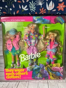 NEW/SEALED VTG Barbie Sharin’ Sisters Gift Set Stacie Skipper Share Clothes 1991 - Picture 1 of 5