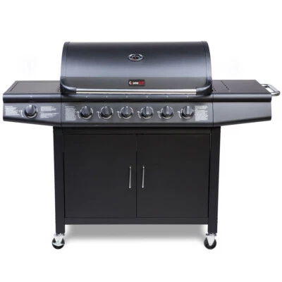 CosmoGrill Outdoor Pro 6+1 Gas Barbecue Grill Side Burner BBQ Home Garden Party - Image 1 of 4